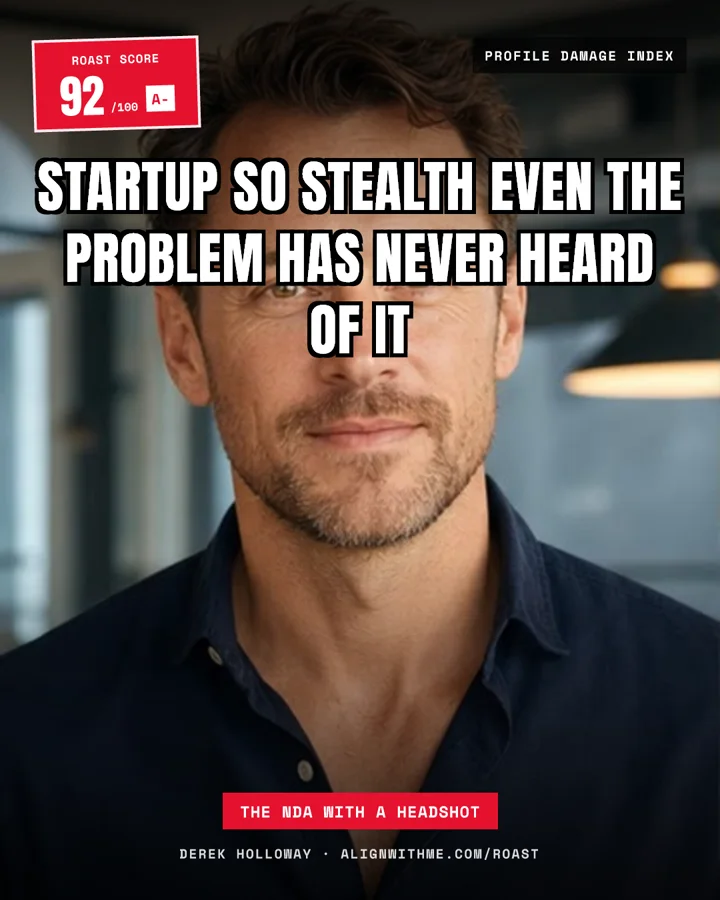 Derek Holloway roast meme card